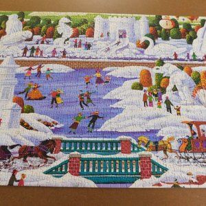 Wisconsin Snow Sculpture Heronim 1000 Piece Jigsaw Puzzle 27 x 19 COMPLETE